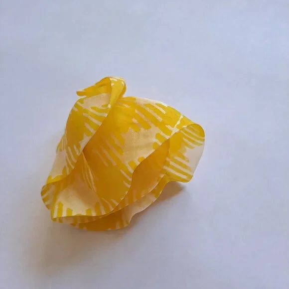 Roberto Cavalli Yellow Ruffle Sheer Silk Blouse Size 38 / XS - Picture 16 of 16